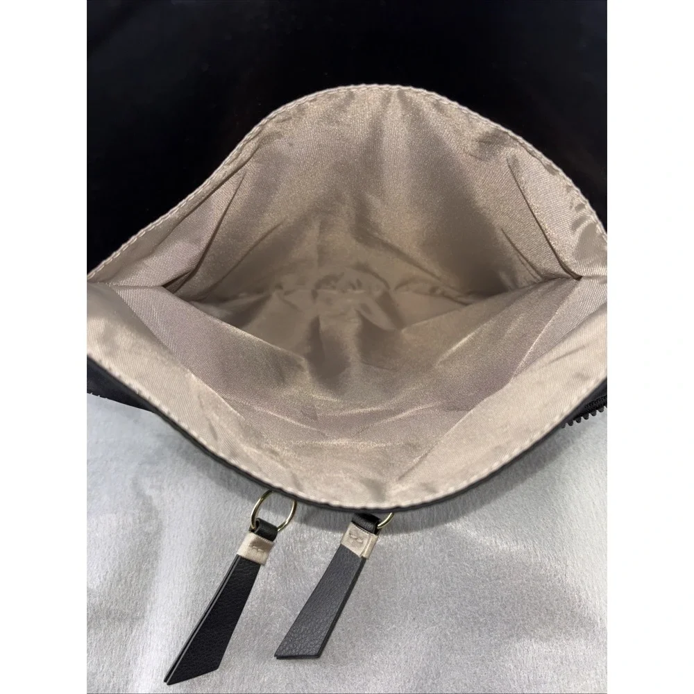 Kipling Black Nylon Messenger Style Backpack Gold Tone Hardware K19086 EUC 12X12